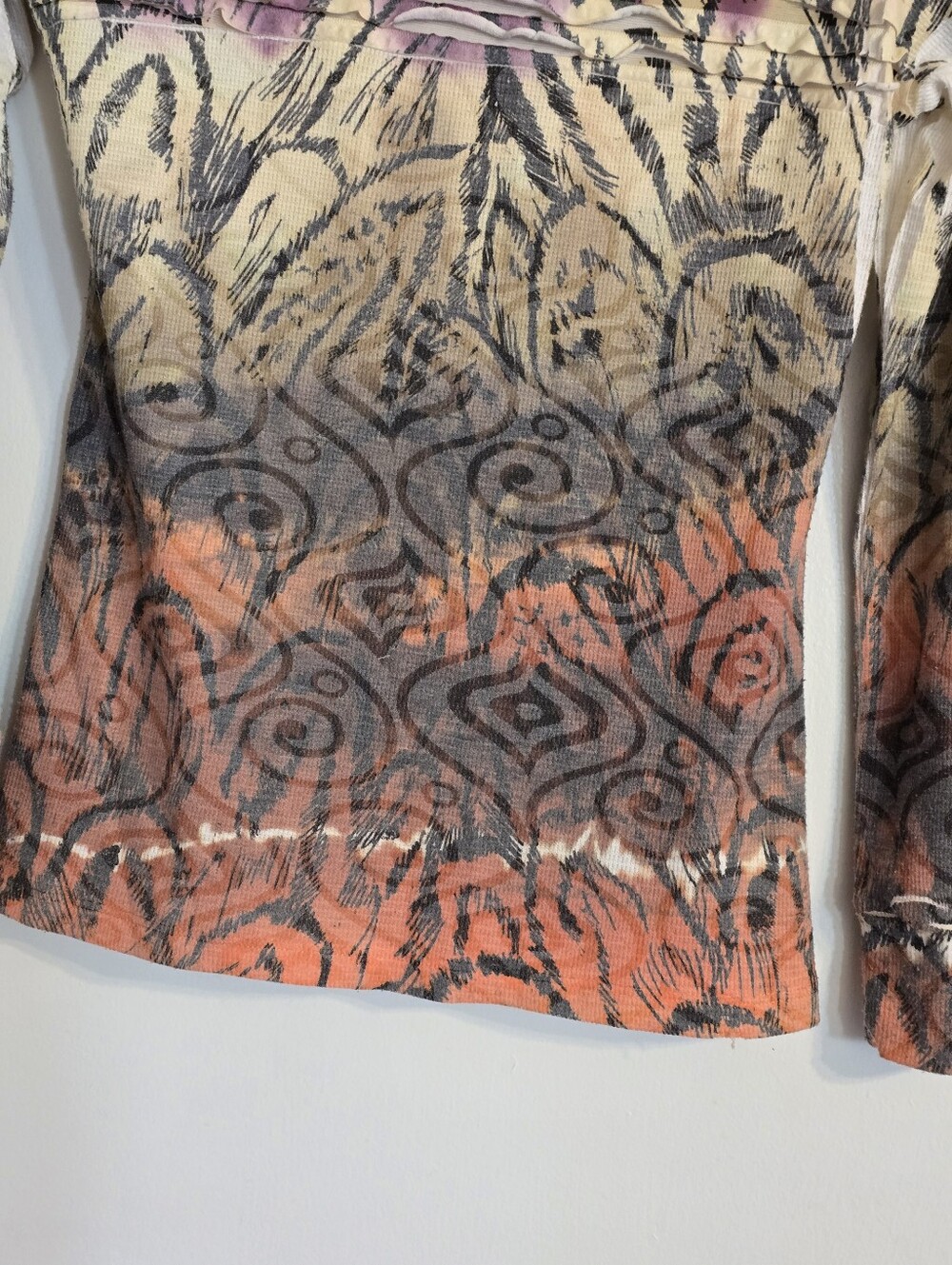 Cubism Multicolor Long Sleeve Blouse Top - Size Small - Picture 12 of 17